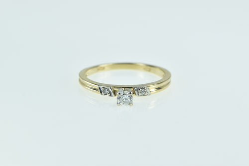 14K Classic Vintage Diamond Engagement Ring Yellow Gold