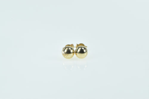 10K 5mm Vintage Round Ball Sphere Stud Earrings Yellow Gold