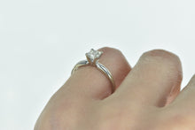 Load image into Gallery viewer, 14K 0.40 Ct Princess Diamond Engagement Ring White Gold
