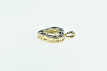 Load image into Gallery viewer, 10K Heart Sapphire Diamond Love Symbol Pendant Yellow Gold