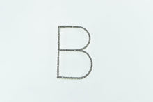 Load image into Gallery viewer, 10K Diamond Inset B Letter Initial Monogram Pendant White Gold