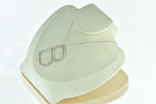 Load image into Gallery viewer, 10K Diamond Inset B Letter Initial Monogram Pendant White Gold