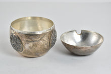 Load image into Gallery viewer, Sterling Silver Thai Pomegranate Engraved Honey Sugar Pot