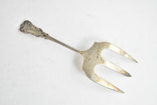 Load image into Gallery viewer, Sterling Silver Gorham Floral Enamel Ornate Bread Fork 8"