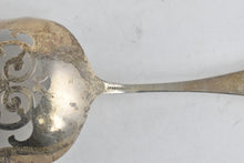 Load image into Gallery viewer, Sterling Silver Antique Pierced Almond Scoop Spoon 7.75"