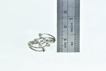 Load image into Gallery viewer, 10K Diamond Wavy Vintage Statement Band Ring White Gold