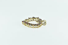 Load image into Gallery viewer, 10K Ruby Diamond Heart Love Symbol Vintage Pendant Yellow Gold
