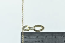 Load image into Gallery viewer, 10K Round & Baguette Diamond Tiered Drop Necklace 17.25" Yellow Gold
