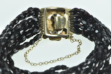 Load image into Gallery viewer, 10K Elaborate Victorian Layered Garnet Box Clasp Bracelet 6" Yellow Gold