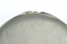 Load image into Gallery viewer, Fine Silver Victorian Flower Engraved Mirror Powder Case