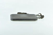 Load image into Gallery viewer, Sterling Silver Victorian Monogram Pinstriped Compact Coin Purse Mirror