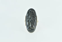 Load image into Gallery viewer, 10K Bronze Quail Cattail Scene Domed Statement Ring Yellow Gold