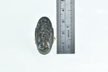 Load image into Gallery viewer, 10K Bronze Quail Cattail Scene Domed Statement Ring Yellow Gold