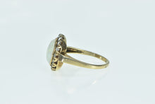 Load image into Gallery viewer, 10K Natural Opal 0.50 Ctw Zircon Halo Statement Ring Yellow Gold