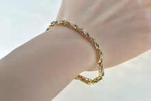 Load image into Gallery viewer, 14K 2.80 Ctw Diamond Wavy Loop Twist Link Tennis Bracelet 7.5" Yellow Gold