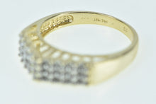 Load image into Gallery viewer, 10K 0.25 Ctw Diamond Squared Vintage Statement Ring Yellow Gold