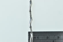 Load image into Gallery viewer, 10K Diamond Wavy Bar Link Statement Chain Bracelet 7..25" White Gold