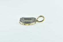 Load image into Gallery viewer, 10K Diamond Encrusted D Letter Monogram Initial Pendant Yellow Gold