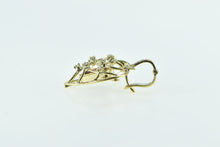 Load image into Gallery viewer, 14K Vintage Pear Garnet Diamond Caged Heart Love Pendant Yellow Gold