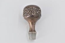 Load image into Gallery viewer, Sterling Silver Sterling Crystal Decanter Stopper