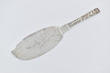 Load image into Gallery viewer, Sterling Silver Justis & Armiger Antique Rose Fish Server