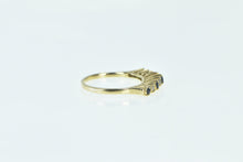 Load image into Gallery viewer, 14K Vintage Sapphire Diamond Wavy Wedding Band Ring Yellow Gold
