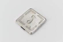 Load image into Gallery viewer, Vintage Monogram Engraved Vine Mirror Make Up Case