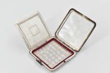 Load image into Gallery viewer, Vintage Monogram Engraved Vine Mirror Make Up Case