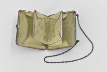 Load image into Gallery viewer, Sterling Silver 1908 Engraved Floral Scroll Ornate Silk Coin Purse