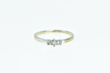 Load image into Gallery viewer, 10K Three Stone Diamond Promise Engagement Ring White Gold