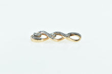 Load image into Gallery viewer, 10K Vintage Diamond Encrusted Twist Fashion Drop Pendant Rose Gold