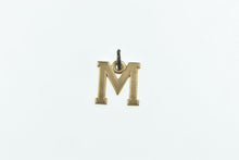 Load image into Gallery viewer, 10K M Monogram Letter Initial Name Personalized Charm/Pendant Yellow Gold