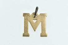 Load image into Gallery viewer, 10K M Monogram Letter Initial Name Personalized Charm/Pendant Yellow Gold