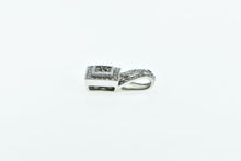 Load image into Gallery viewer, 10K Vintage Squared Classic Fashion Statement Pendant White Gold