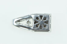 Load image into Gallery viewer, 10K Vintage Squared Classic Fashion Statement Pendant White Gold