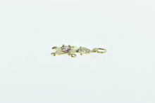 Load image into Gallery viewer, 10K Birthstone Baby Boy February Sim. Amethyst Charm/Pendant Yellow Gold