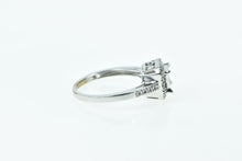 Load image into Gallery viewer, 10K Invis. Princess Diamond Halo Engagement Ring White Gold
