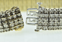 Load image into Gallery viewer, 10K 9.00 Ctw Diamond Encrusted Wide Statement Bracelet 7" Yellow Gold
