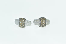 Load image into Gallery viewer, 10K 1.67 Ctw White & Fancy Diamond French Clip Earrings White Gold