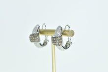 Load image into Gallery viewer, 10K 1.67 Ctw White & Fancy Diamond French Clip Earrings White Gold