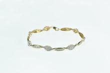 Load image into Gallery viewer, 10K 0.94 Ctw Diamond Cluster Vintage Fashion Bracelet 7.25" Yellow Gold