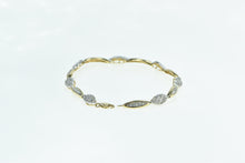 Load image into Gallery viewer, 10K 0.94 Ctw Diamond Cluster Vintage Fashion Bracelet 7.25" Yellow Gold