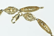 Load image into Gallery viewer, 10K 0.94 Ctw Diamond Cluster Vintage Fashion Bracelet 7.25" Yellow Gold