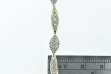 Load image into Gallery viewer, 10K 0.94 Ctw Diamond Cluster Vintage Fashion Bracelet 7.25" Yellow Gold