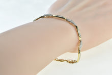 Load image into Gallery viewer, 10K 0.94 Ctw Diamond Cluster Vintage Fashion Bracelet 7.25" Yellow Gold