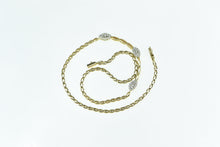 Load image into Gallery viewer, 10K 0.92 Ctw Diamond Oval Cluster Vintage Chain Necklace 16.25" Yellow Gold