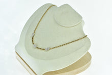 Load image into Gallery viewer, 10K 0.92 Ctw Diamond Oval Cluster Vintage Chain Necklace 16.25" Yellow Gold