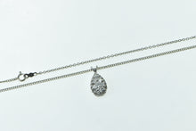 Load image into Gallery viewer, 14K 0.56 Ctw Tear Drop Diamond Cluster Pendant Necklace 21.75" White Gold