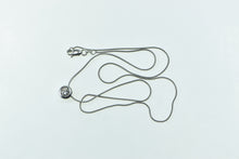 Load image into Gallery viewer, 14K 0.45 Ct Diamond Round Solitaire Snake Chain Necklace 16.75" White Gold