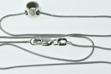 Load image into Gallery viewer, 14K 0.45 Ct Diamond Round Solitaire Snake Chain Necklace 16.75" White Gold